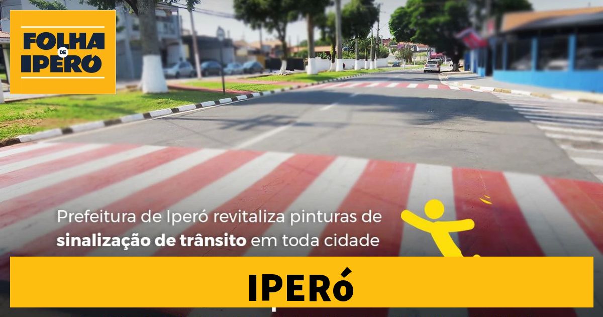 Prefeitura de Iperó revitaliza pinturas de sinalização de trânsito em