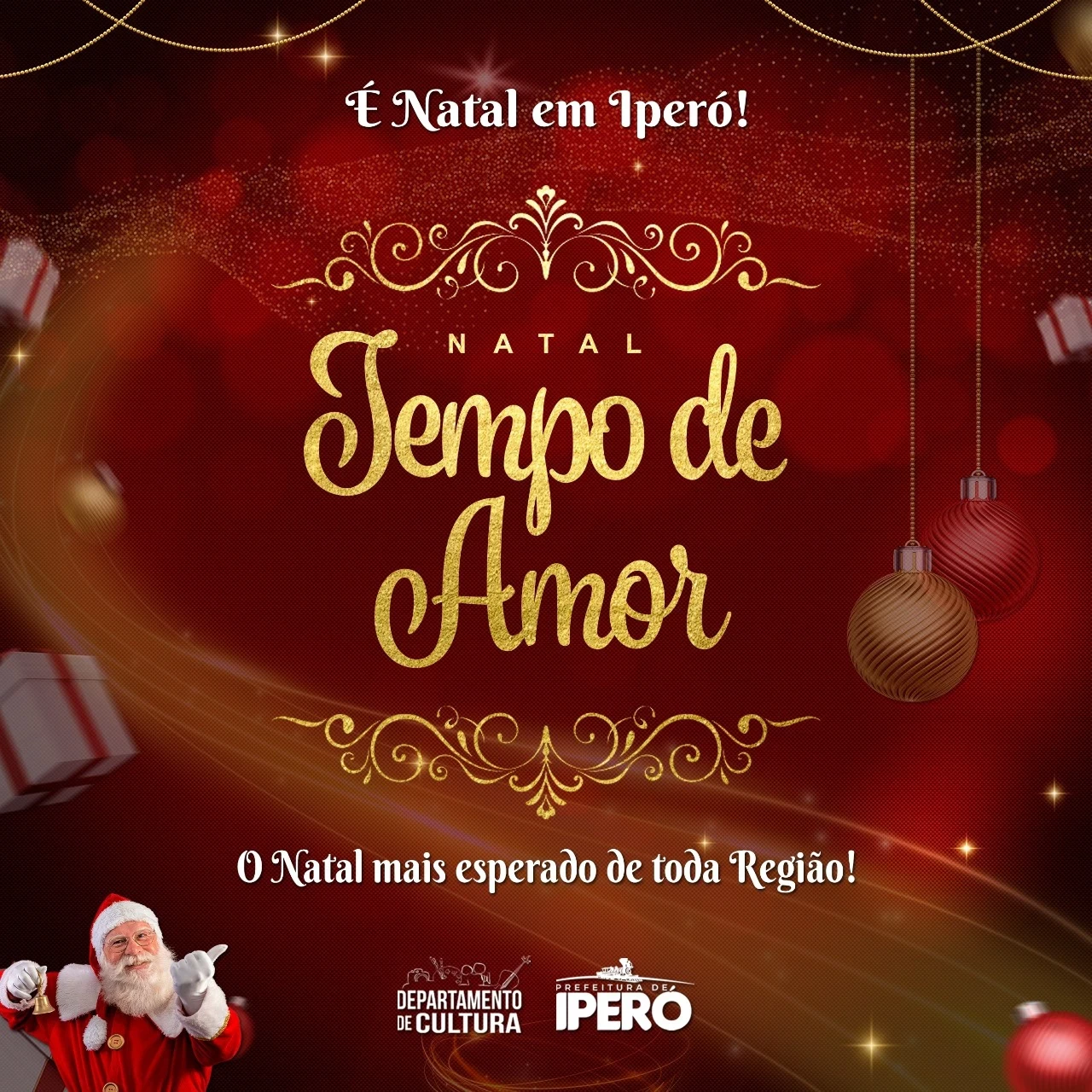 Prefeitura de Iperó divulga programação de Natal
