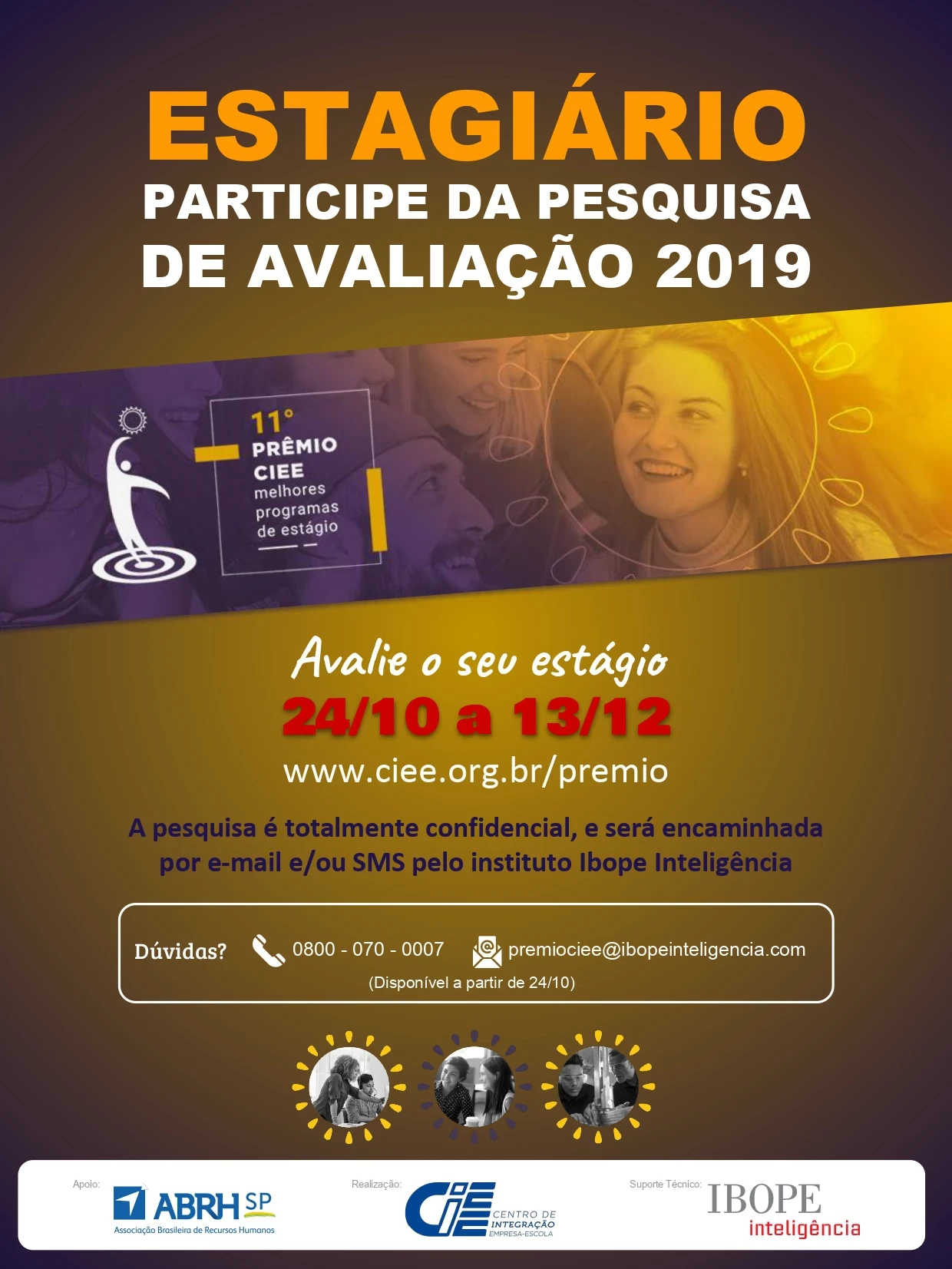 Prefeitura participa do Prêmio CIEE Melhores Programas de Estágio