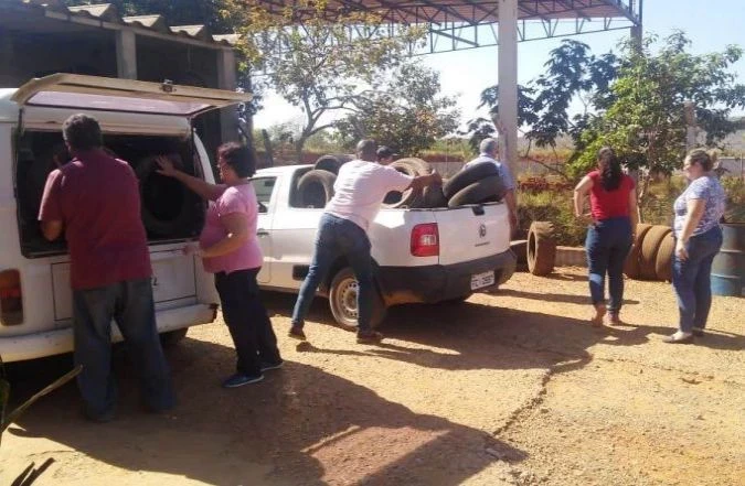 Coleta de pneus usados é realizada em Iperó