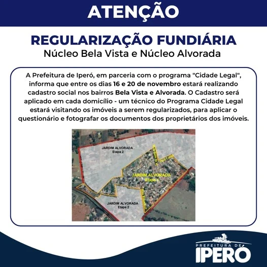 Prefeitura de Iperó realiza cadastro social para contemplados do Núcleo Bela Vista e Núcleo Alvorada