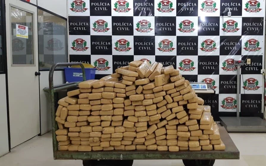 Polícia Civil apreende 348 tijolos de maconha em caminhão na Castello Branco