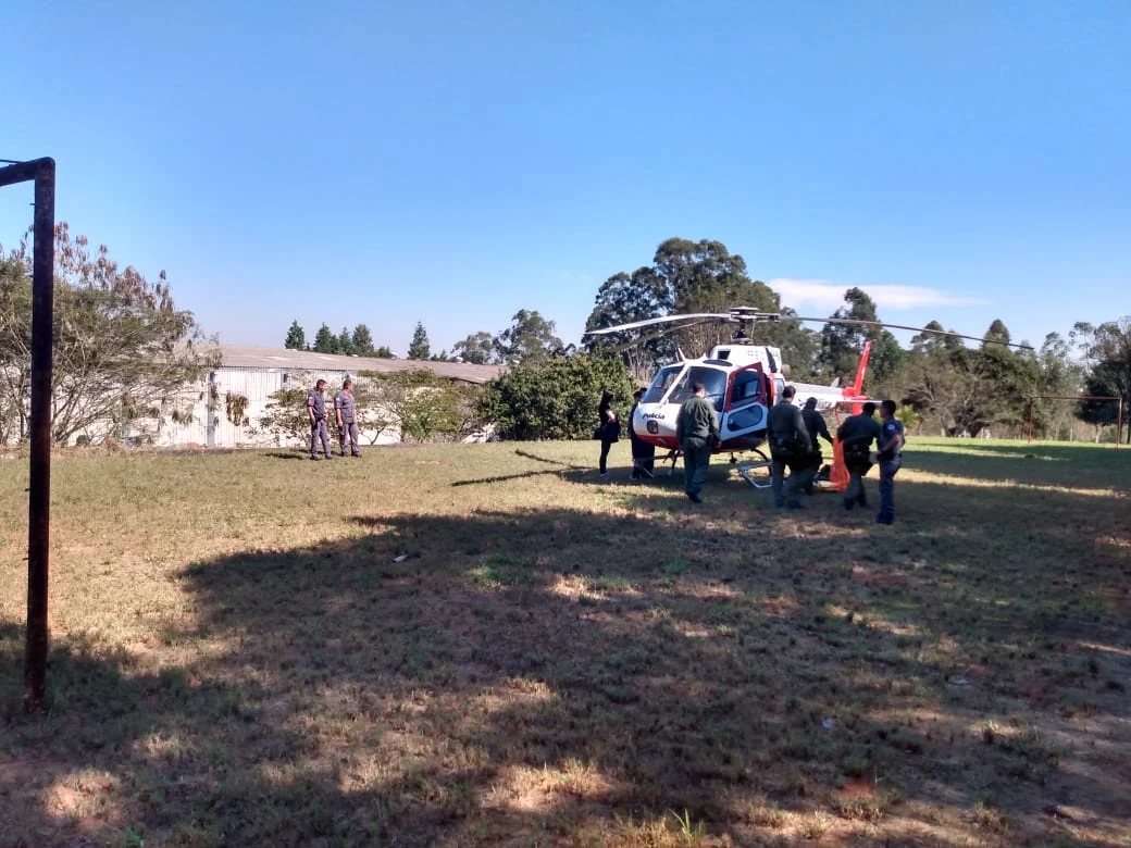 Helicóptero Águia é acionado para resgatar passageiros de balão em Iperó