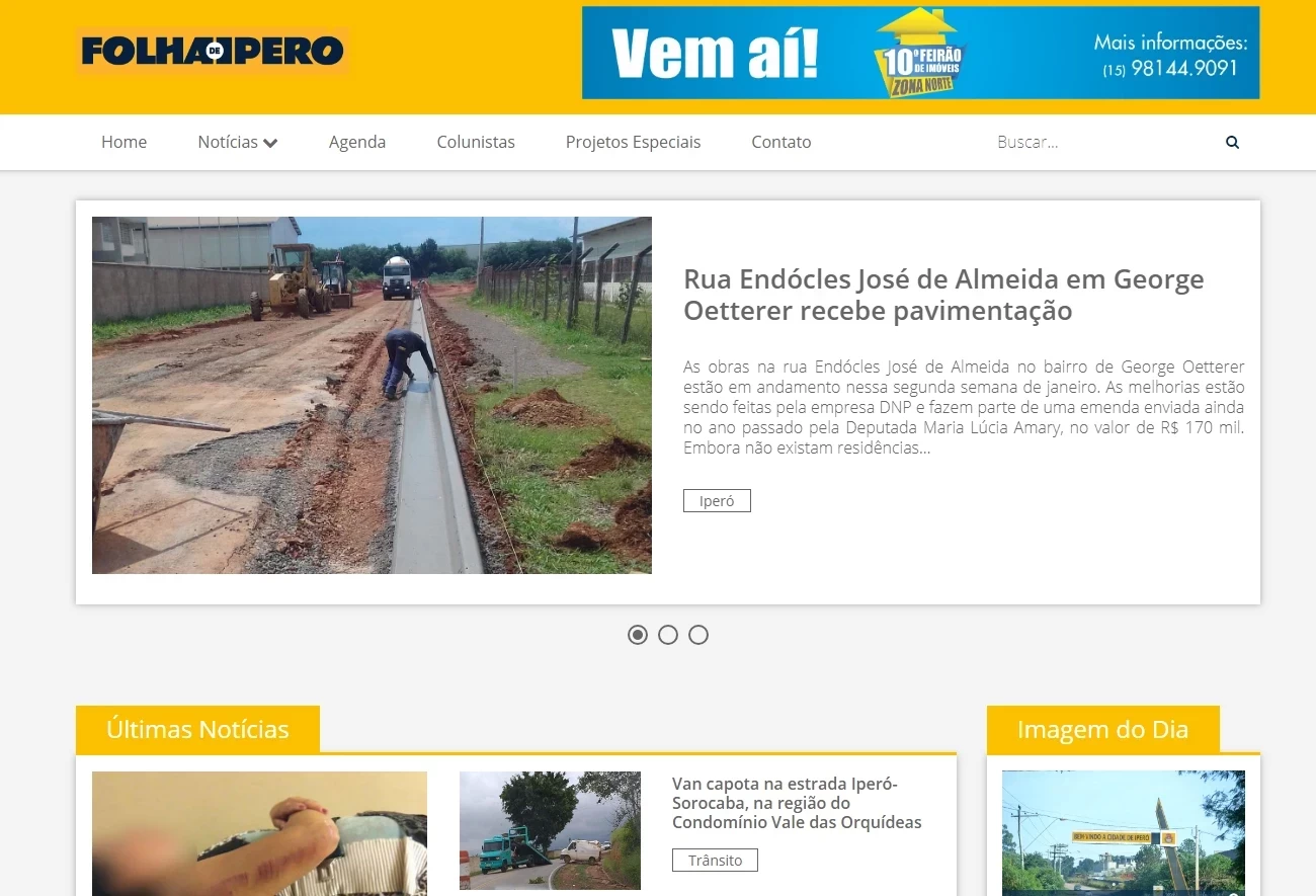 Folha de Iperó reformula portal de notícias e cria versão mobile