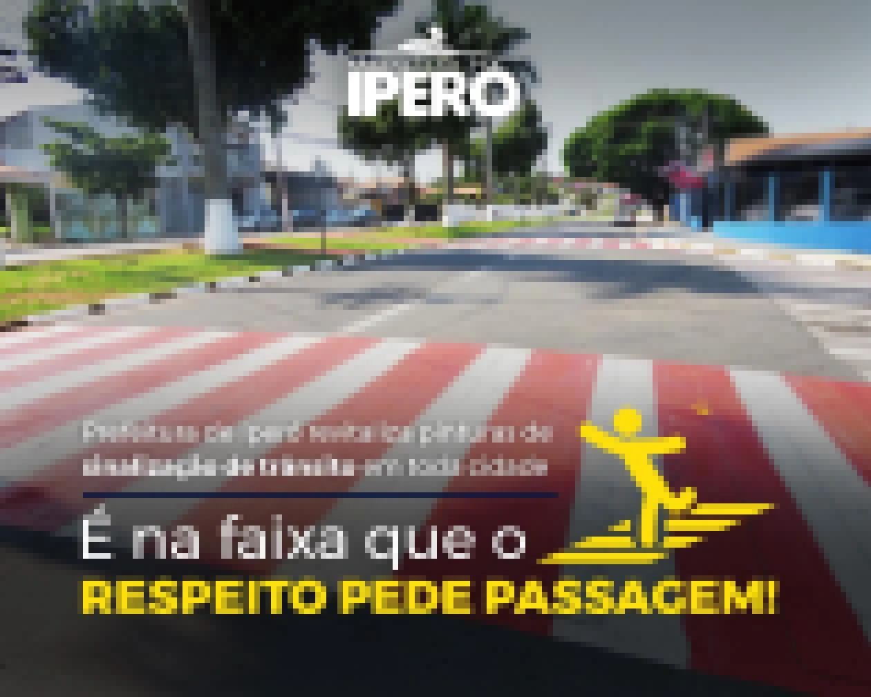 Prefeitura de Iperó revitaliza pinturas de sinalização de trânsito em toda cidade