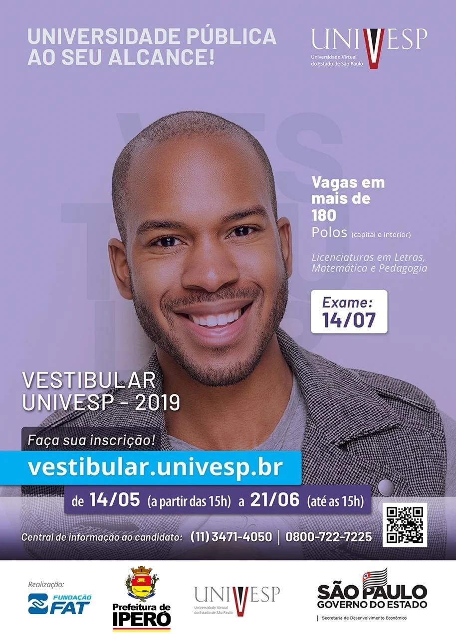 Univesp abre inscrições para vestibular em Iperó