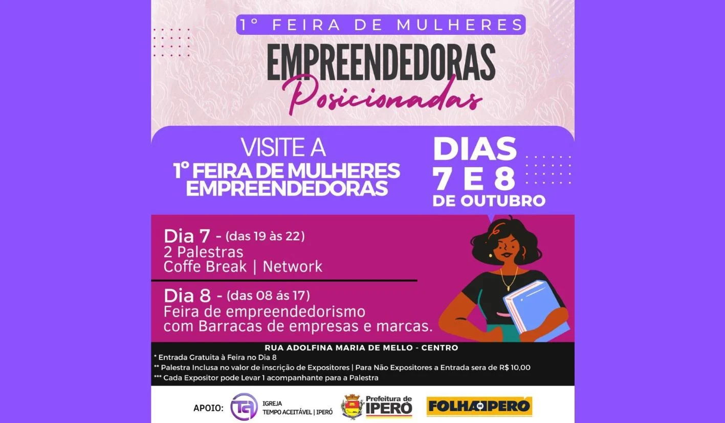 A 1ª Edição da Feira de Mulheres Empreendedoras Posicionada, está chegando!
