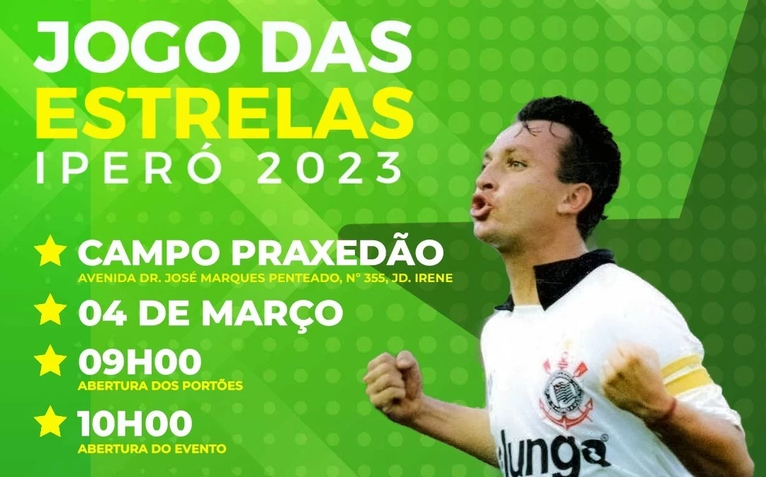 Iperó 58 Anos: Iniciando as comemorações, Iperó realiza “Jogo das Estrelas” no próximo dia 04 de março