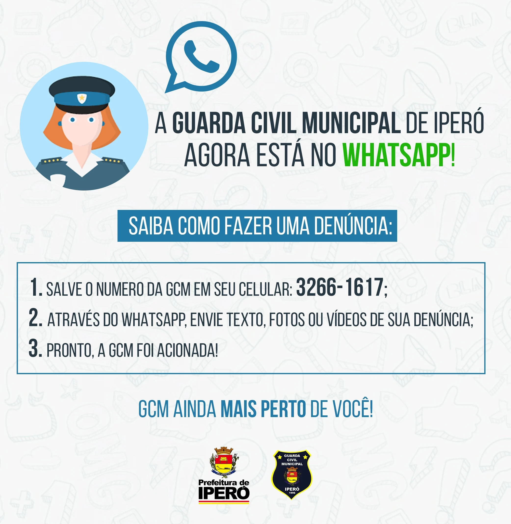 Whatsapp é nova ferramenta para acionar a GCM