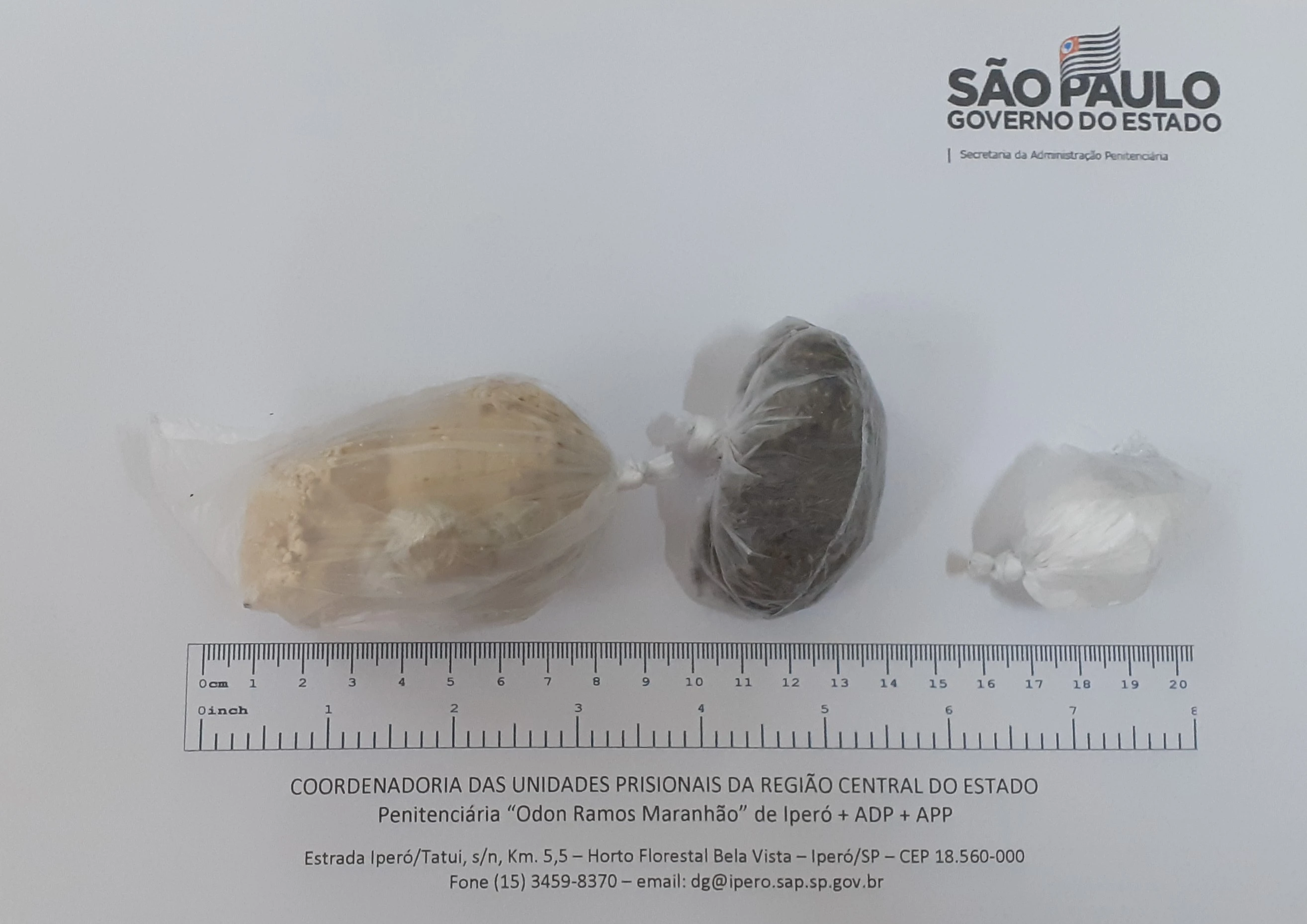 Agentes da penitenciária de Iperó impedem a entrada de 94g de drogas na penitenciária de Iperó 