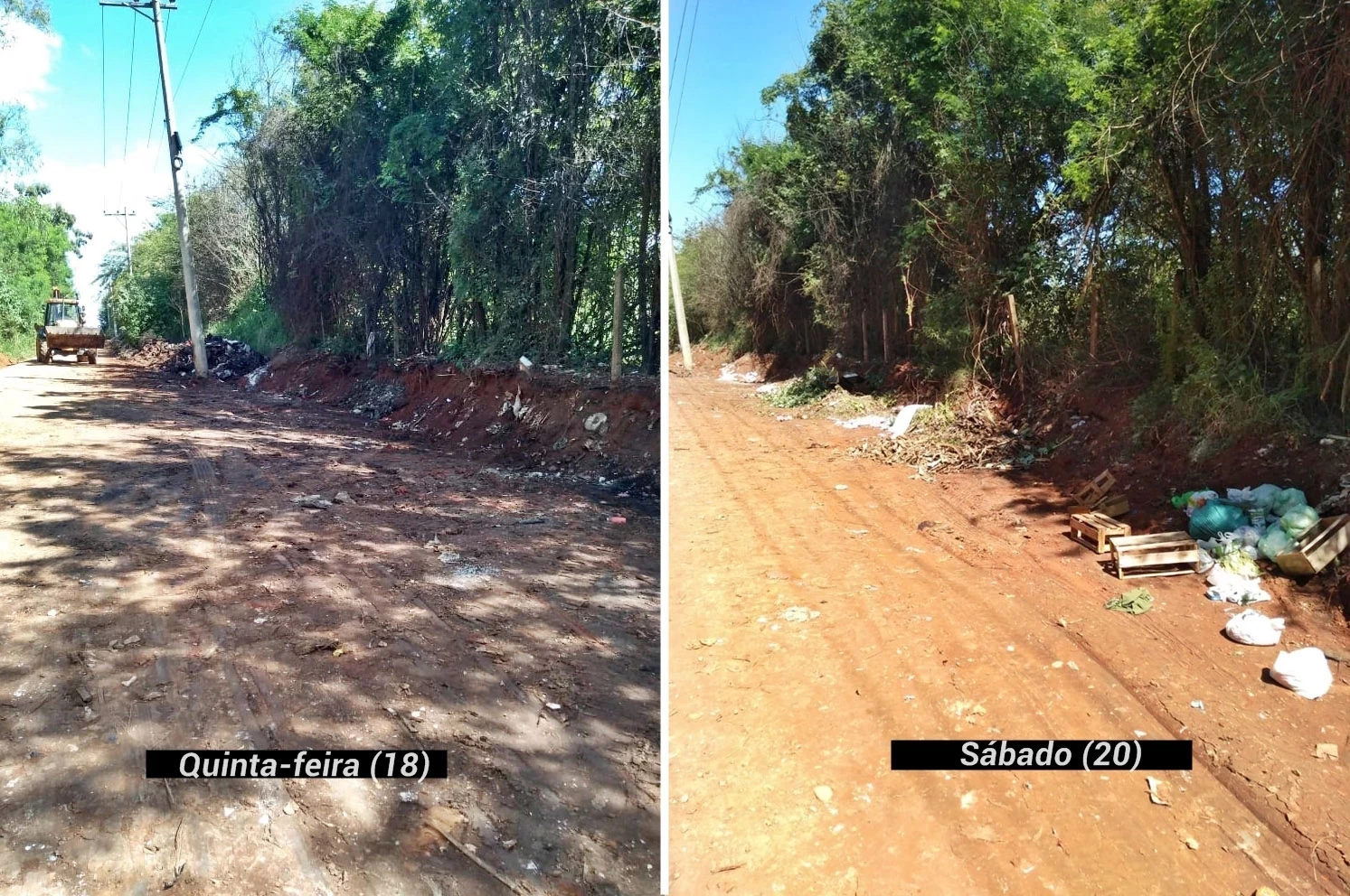 Moradores voltam a jogar lixo na rua após serviços do Mutirão de Manutenção e Limpeza