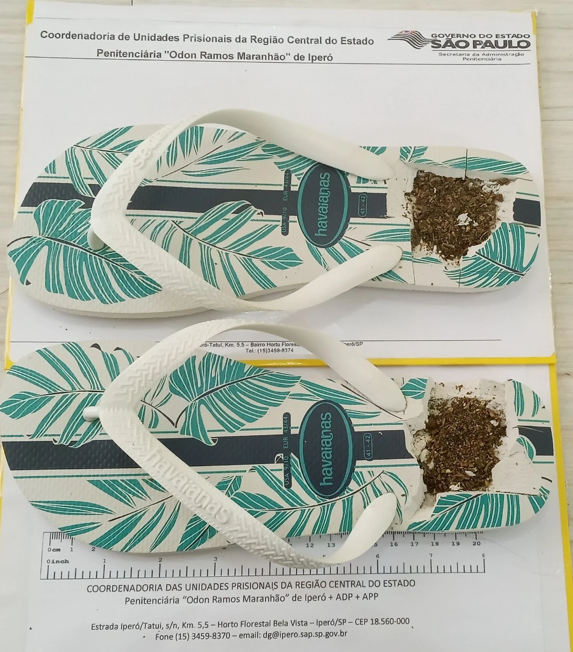 Maconha é encontrada em chinelo enviado à Penitenciária de Iperó