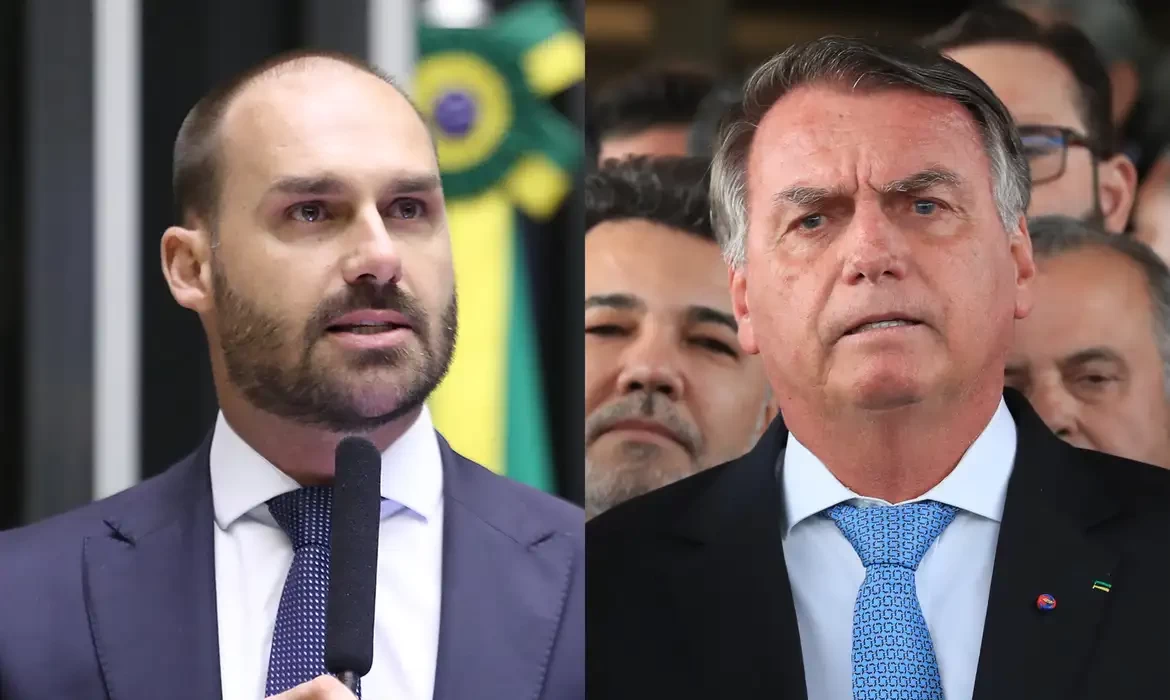 Em mensagem obtida pela PF, Eduardo Bolsonaro chama o pai de ingrato