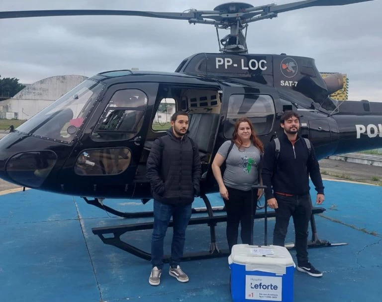 Aeronave da Polícia de SP é acionada para auxiliar no transporte de órgãos