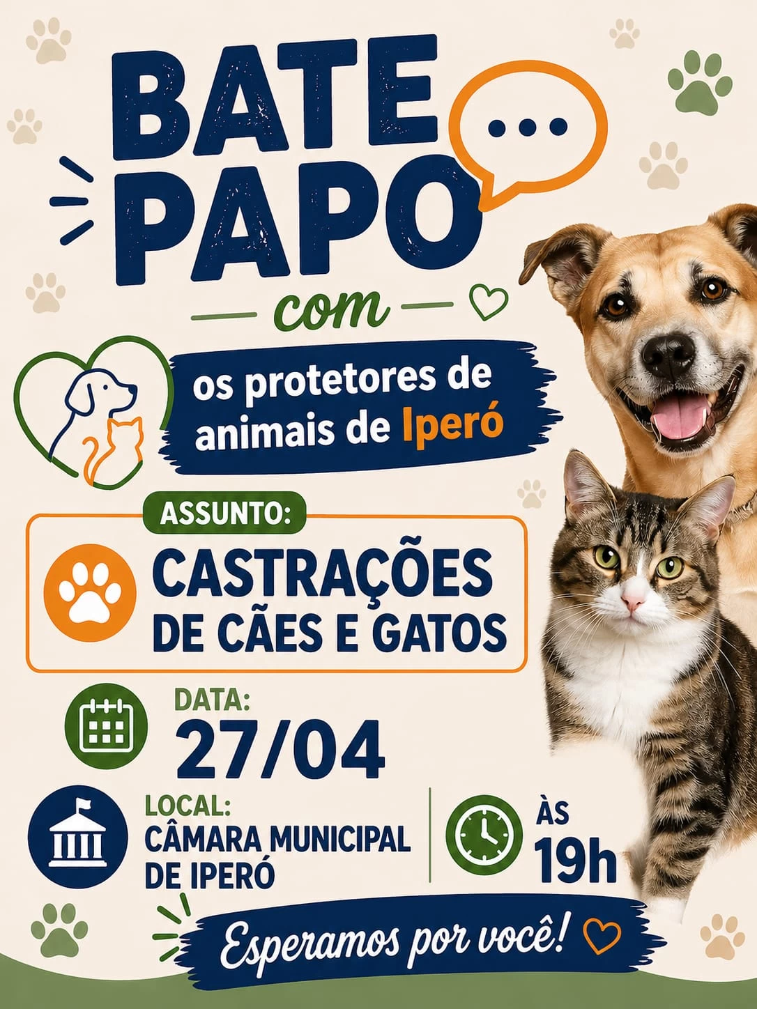 Vereadores Bob Moraga e Willians promovem encontro com protetores para organizar mutirão de castração em julho