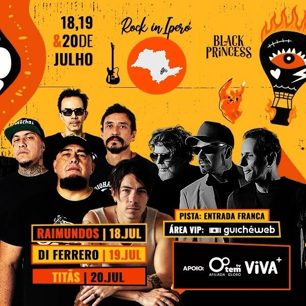 Raimundos, Di Ferrero e Titãs fazem shows gratuitos em Iperó