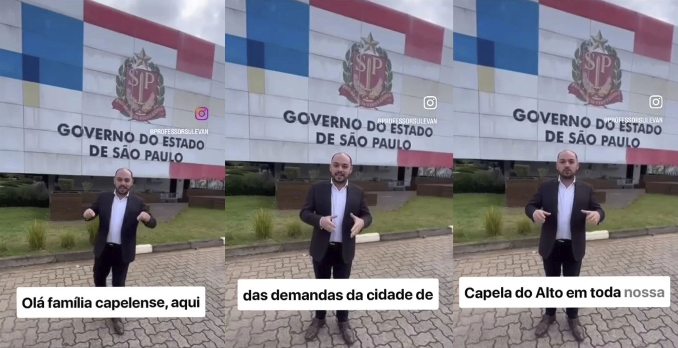 Secretário de Educação de Iperó cumpre compromissos oficiais em Secretarias do Estado, mas grava vídeos em suas redes sociais em que diz atuar em prol de Capela do Alto