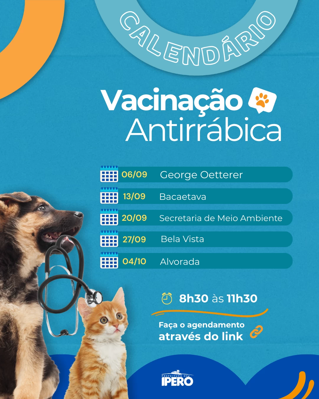 Iperó promove ação de vacinação antirrábica descentralizada e atenderá todos os bairros do município