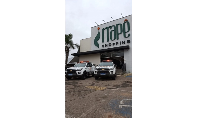 Polícia Militar realiza simulado de pronta resposta a roubo no Itapê Shopping