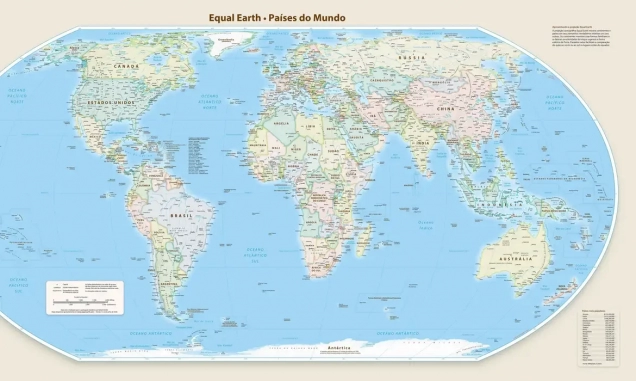 Novo mapa-múndi corrige tamanho da África, América do Sul e Ásia