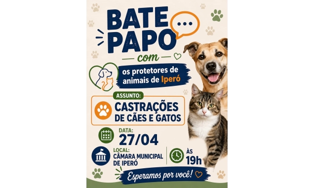 Vereadores Bob Moraga e Willians promovem encontro com protetores para organizar mutirão de castração em julho