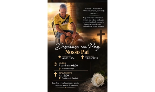 Ex-vereador de Iperó José Carlos de Oliveira, o “Zé do Posto”, morre aos 71 anos
