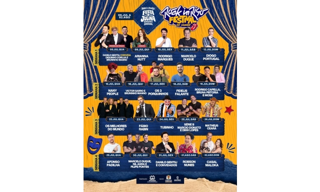Festa Julina de Sorocaba anuncia atrações de Stand Up Comedy do "Rock in Riso - Festival de Humor"