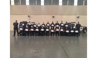 Agentes da GCM de Iperó recebem diploma após concluírem  curso  especializado  de  aprimoramento  de técnicas de abordagem